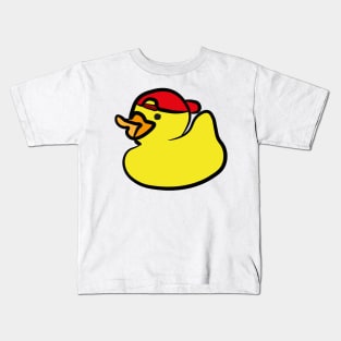 Cute rubber duck wearing a backwards baseball cap Kids T-Shirt